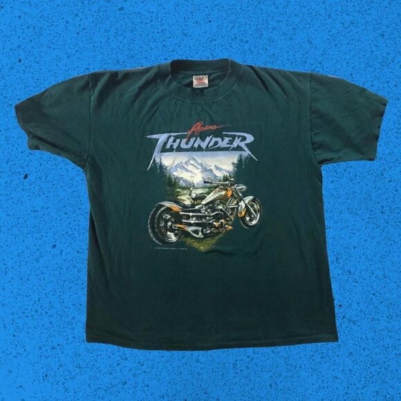 Vintage biker motorcycle t shirt - Picture 2 of 7